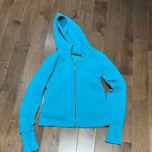 Lululemon Women’s Turquoise Zip Hoodie Jacket - Athletic Hooded Coat